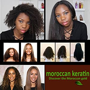 keratin treatment before after