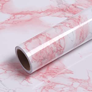 pink marble contact paper