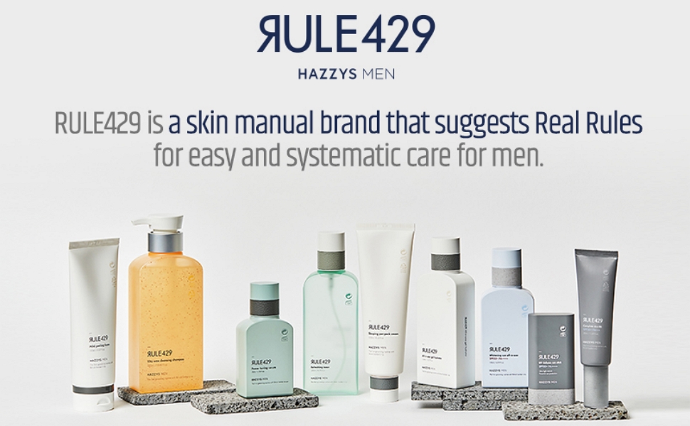 hazzys men rule429 for men  men's skincare grooming korean men skincare