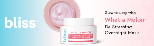 Bliss What A Melon De-Stressing Overnight Mask Jar Pictured