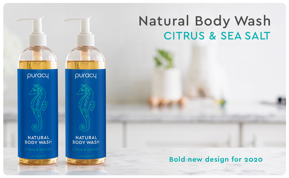 Puracy Natural Body Wash - Citrus & Sea Salt 2-Pack