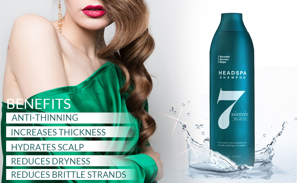 Anti Thinning Increases Thickness Hydrates Scalp Reduces Dryness Reduces Brittle Strengths shampoo
