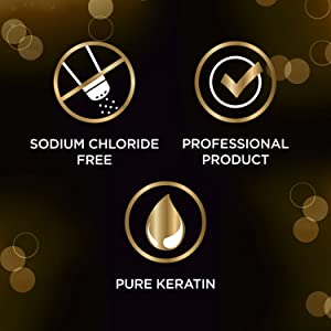 Sodium chloride, professional product & pure keratin