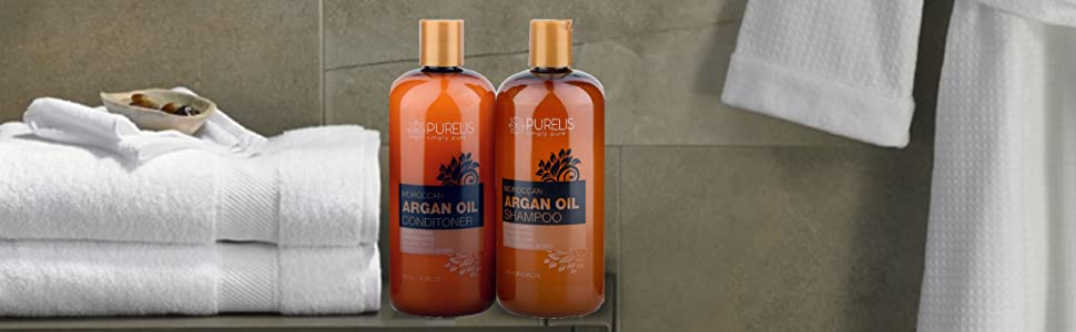 Pure argan oil shampoo and conditioner set
