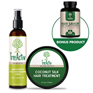 TreeActiv Hair Growth Daily Nourishing Spray Bamboo Sugarcane Bundle