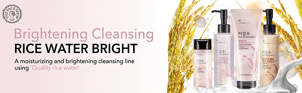 the face shop brightening cleansing rice water bright