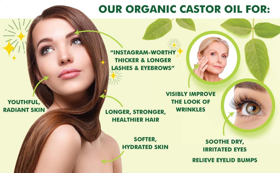 Hair Growth, Eyelash Growth Serum, Castor Oil, Organic Castor Oil