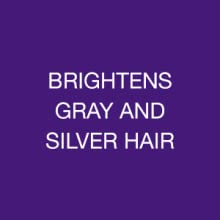 purple shampoo brightens grey silver hair