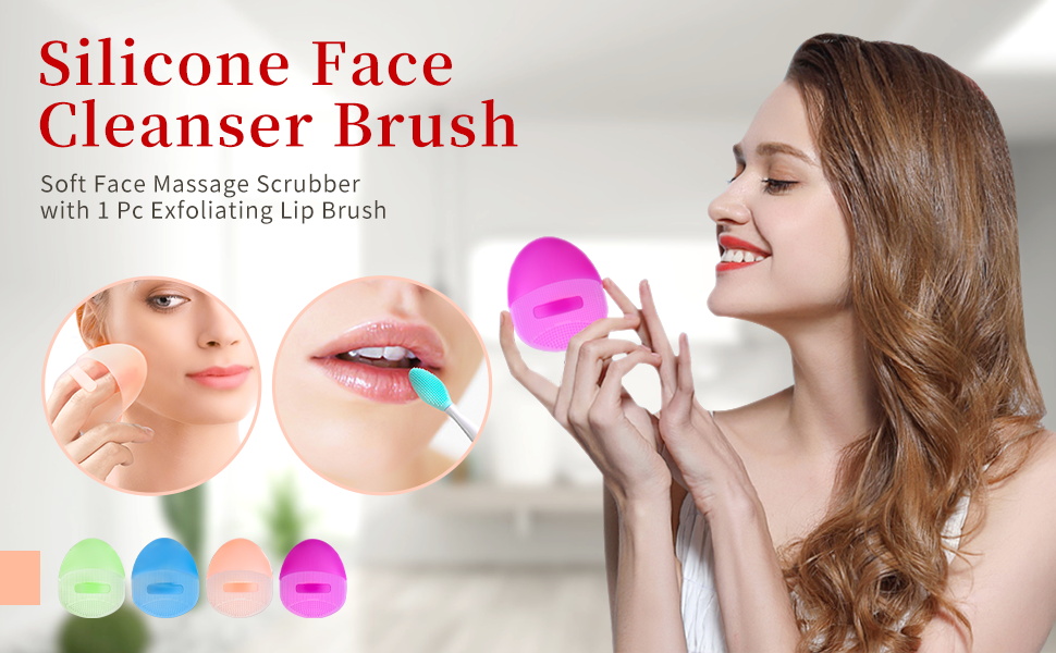 silicone face cleanser brush