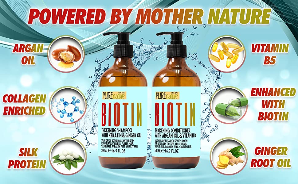 biotin shampoo and conditioner set natural