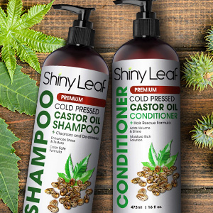 Shiny Leaf Castor Oil Shampoo and Conditioner