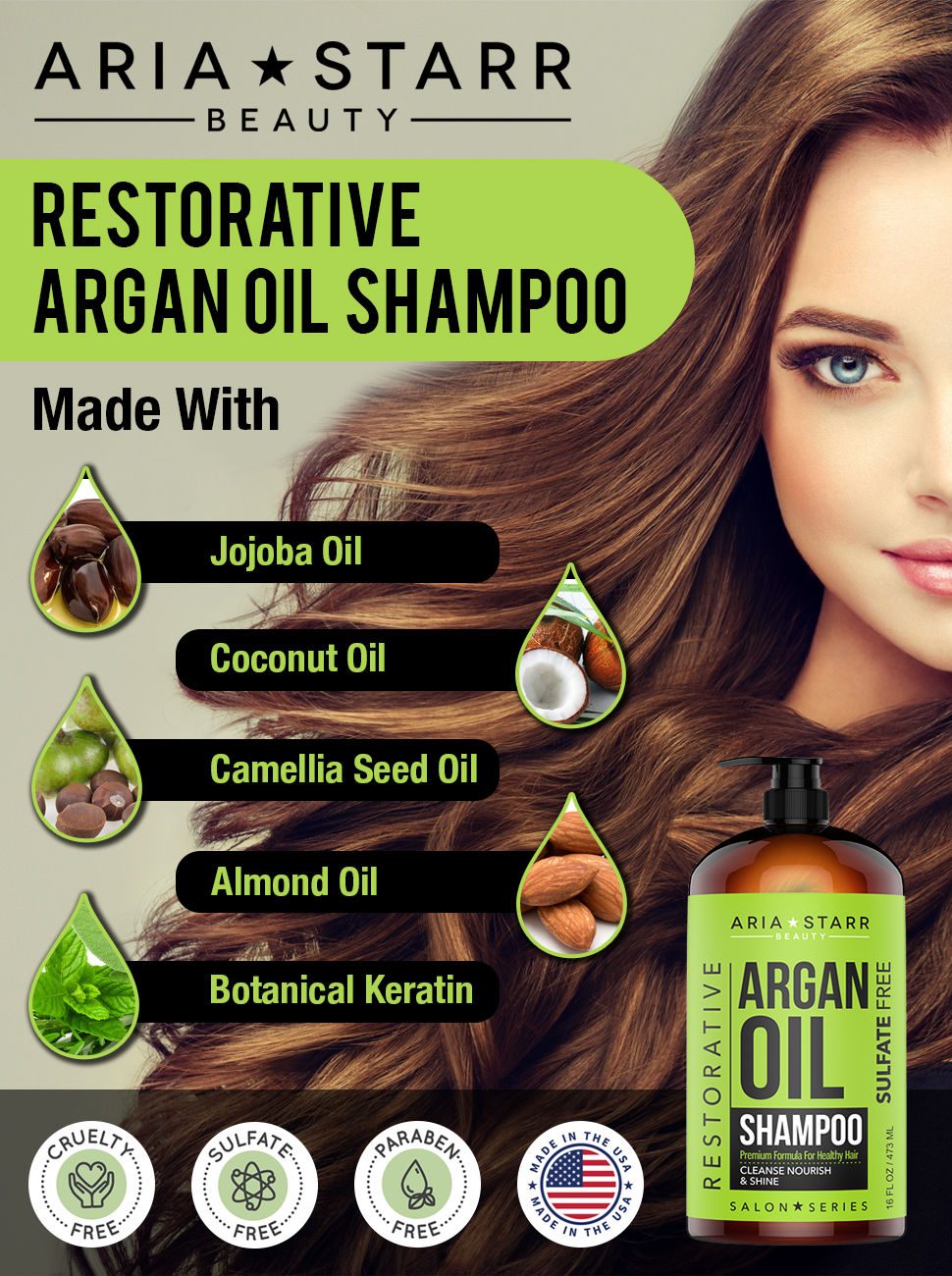 Aria Starr Restorative Argan Oil Shampoo