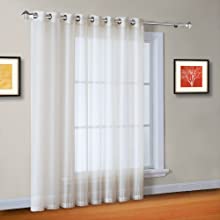 karina curtains sheer panel pair sliding room door scarf valance beige drape swag patio wall
