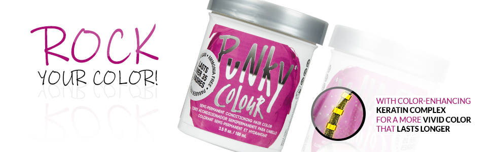 Punky Flamingo Pink Semi Permanent Conditioning Hair Color, Vegan, PPD and Paraben Free