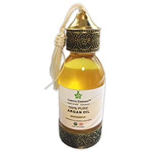 argan oil glass bottle
