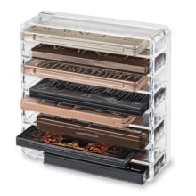 BYALEGORY CLEAR ACRYLIC MAKEUP PALETTE ORGANIZER FULL STAND