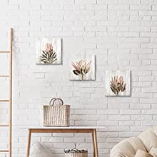 Flower painting wall decor