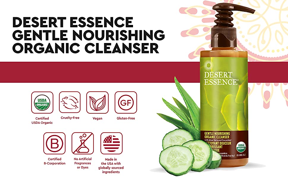 Desert Essence Gentle Nourishing Organic Cleanser,Gentle Nourishing Organic Cleanser,Cleanser