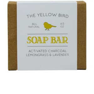 the yellow bird charcoal soap face and body