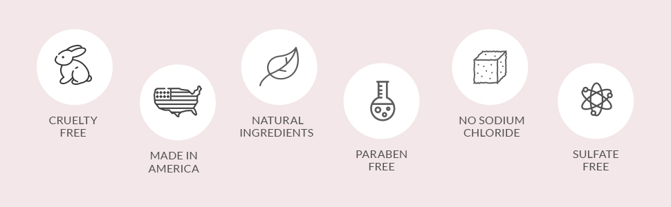 Made in US, Cruelty Free, Paraben Free