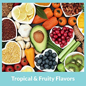 tropical and fruity flavors