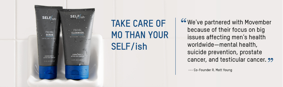 SELFISH brand supports Movember mens health prostrate and testicular cancer