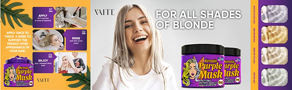 secret formulas, you can be sure of the quality of our product. Purple hair toner protects against