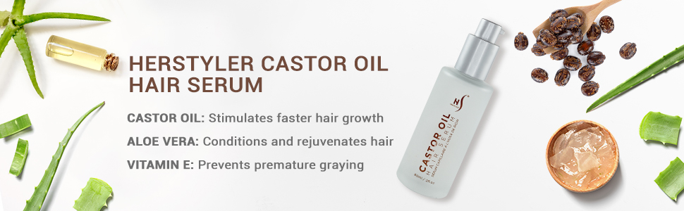 herstyler castor oil hair growth serum
