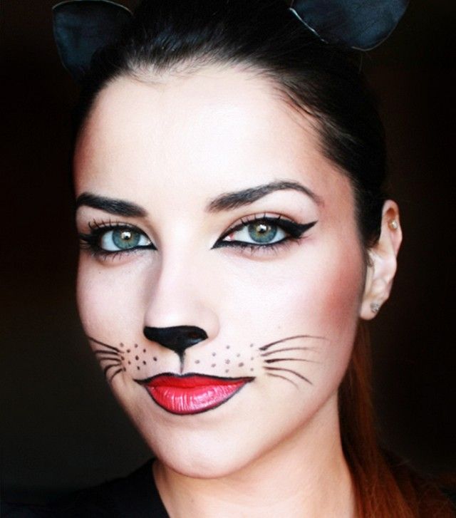 cat face makeup ideas for halloween