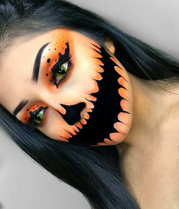 sexy pumkin halloween makeup ideas