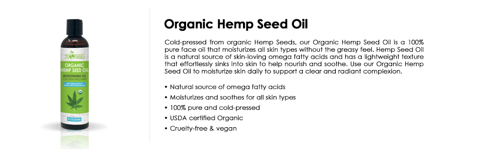 organic hemp seed oil pure vegetable oil for skin dry face cold pressed non cbd vitamin E and acids