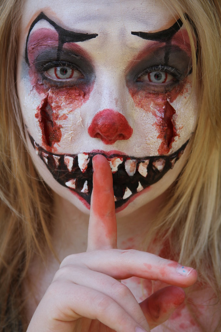 scary clown face makeup ideas