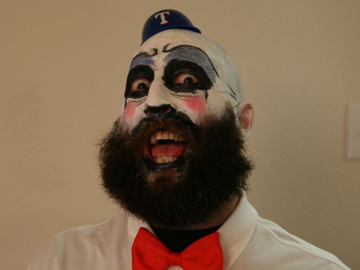 silly clown makeup ideas for men with beards