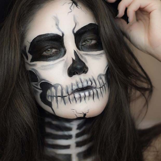scary skeleton makeup ideas