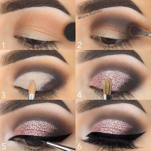 simple glitter makeup ideas