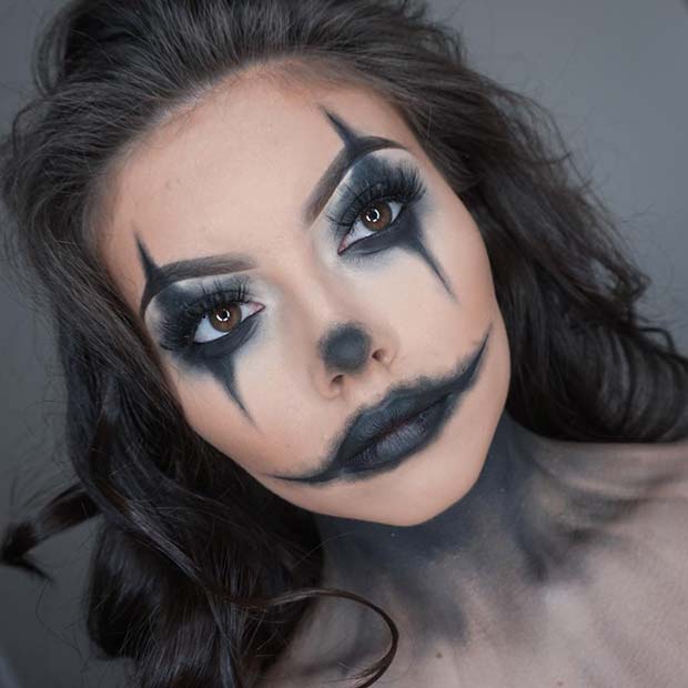 scary clown makeup ideas easy