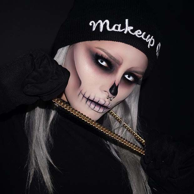 Collection : Best scary skeleton makeup ideas
