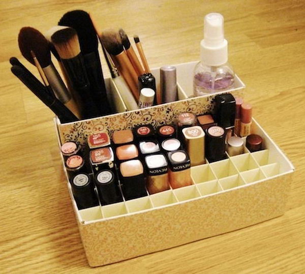 simple diy makeup storage ideas