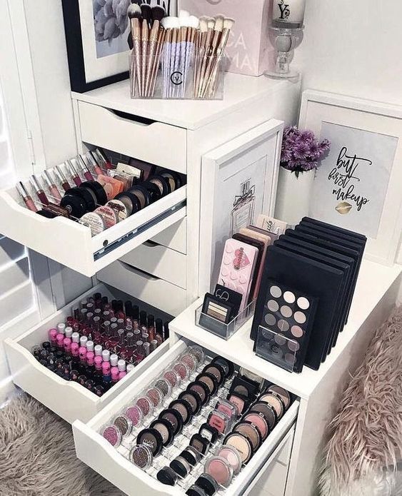 shelf ideas for makeup