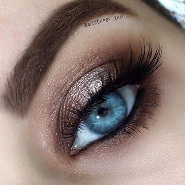 makeup ideas for blue eyes and brown hair