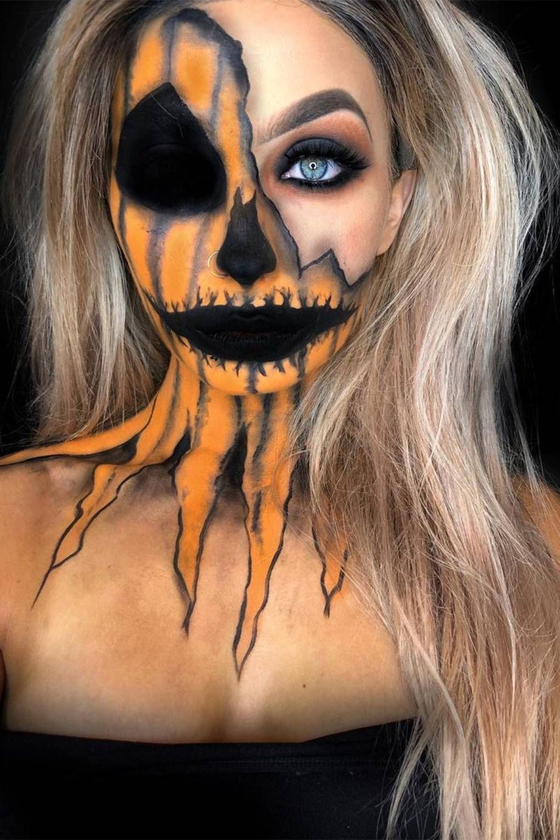 scary pumpkin makeup ideas