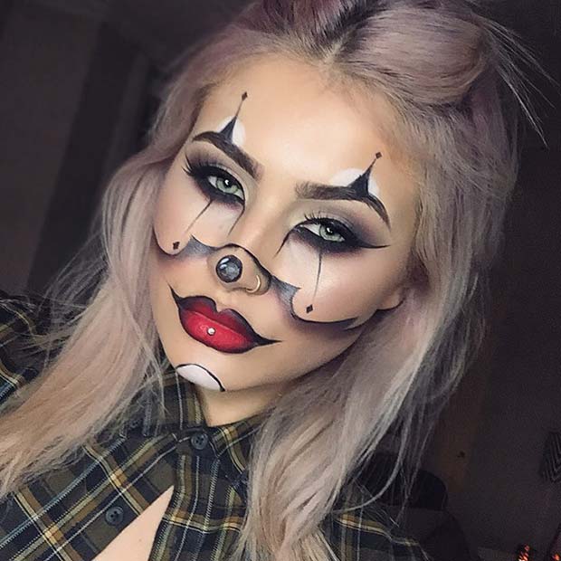 cute girl clown makeup ideas