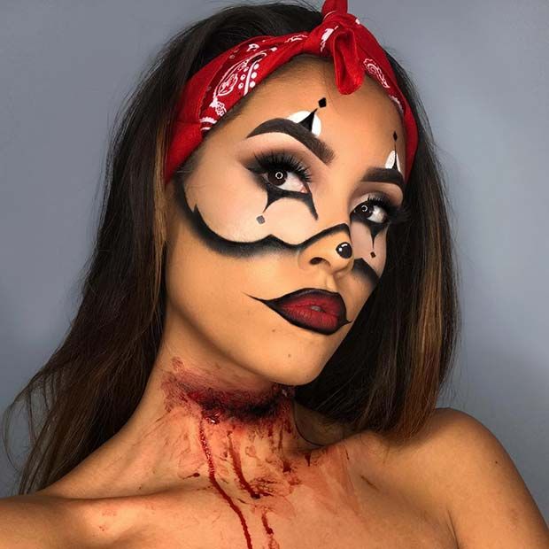 scary clown makeup ideas for halloween