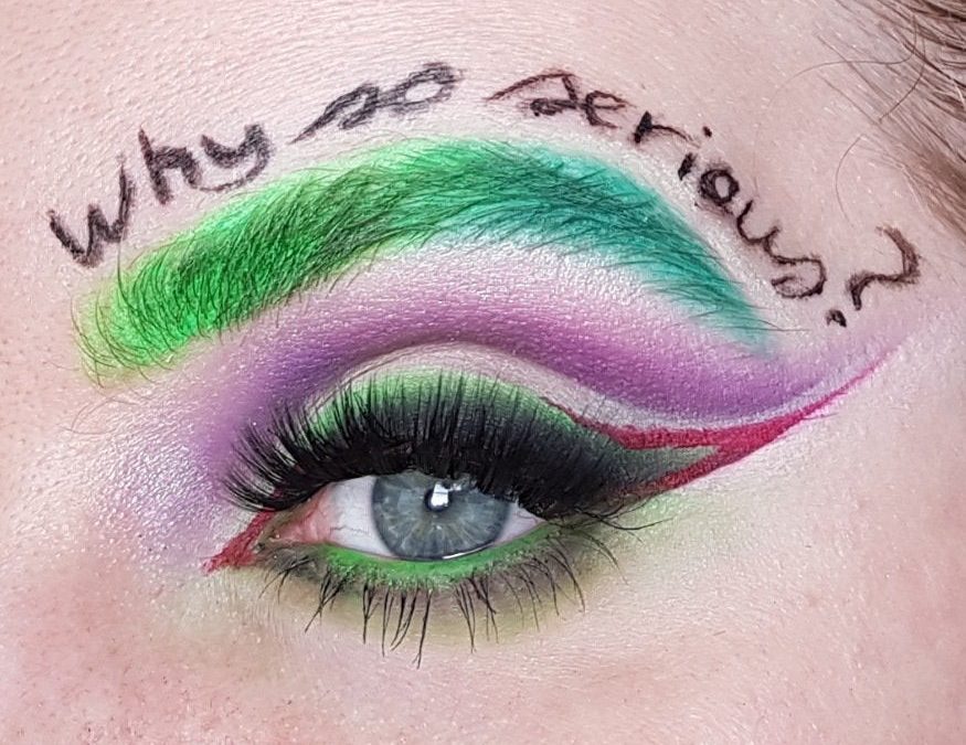 Joker Themed Eye Makeup