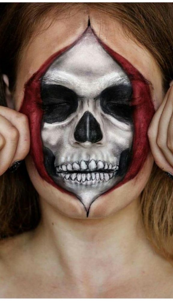 scary easy makeup for halloween