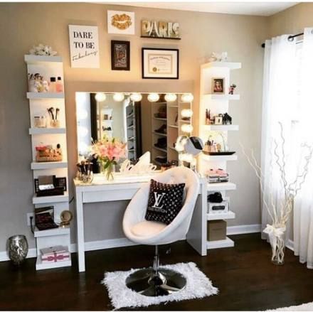 makeup vanity ideas for bedroom