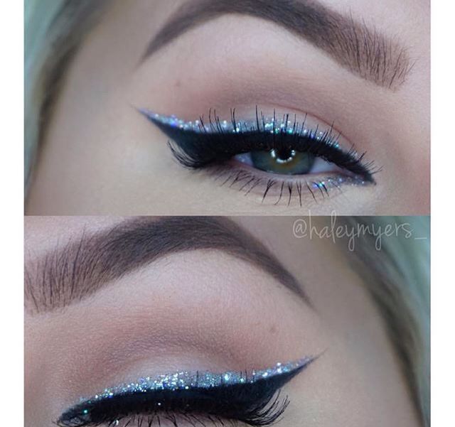 silver eyeliner makeup ideas