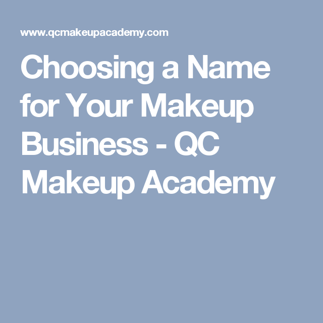 ideas for makeup artist business names