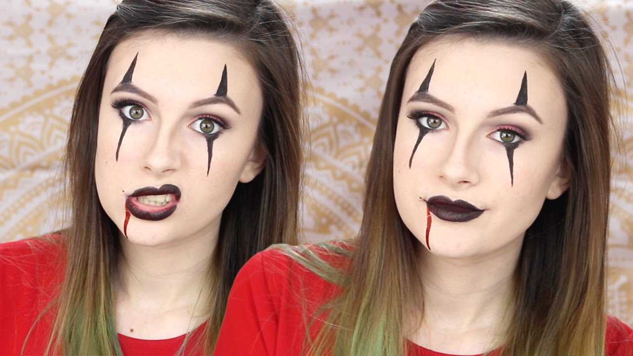 scary clown makeup easy