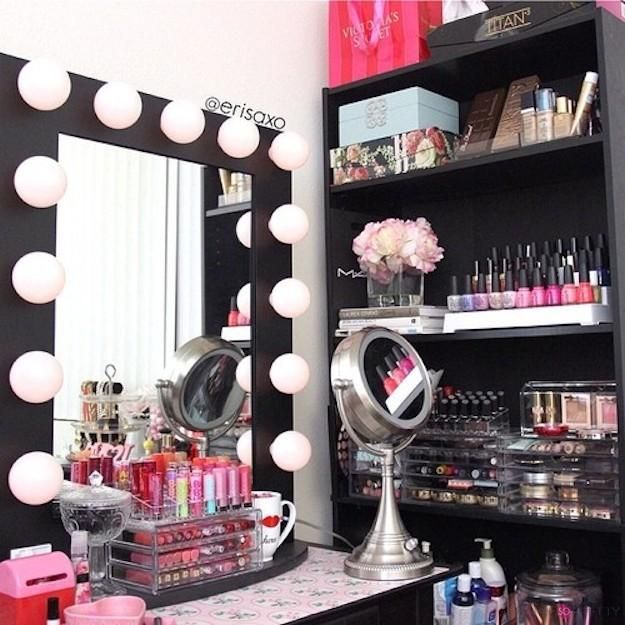 makeup vanity organization ideas diy